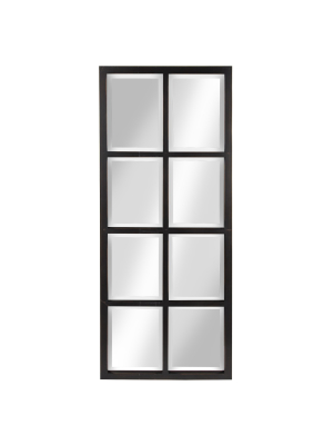 17" X 42" Stryker Windowpane Framed 8-pane Wall Mirror Bronze - Kate And Laurel