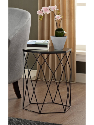 Element Geometric Side Table Midnight Black - Serta