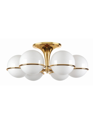 Sarfatti Atomic Globe Flush Mount Ceiling Lamp