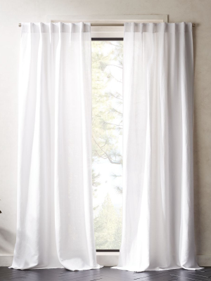 Weekendr White Chambray Curtain Panel