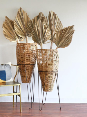 Seagrass Vessels On Wire Stands