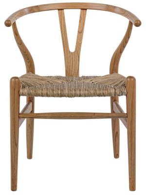 Zola Chair With Rush Seat, Natural