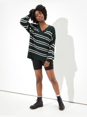 Ae Oversized Dreamspun V-neck Sweater