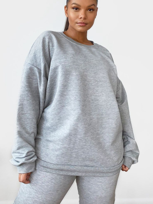 Plus Grey Marl Ultimate Oversized Sweater