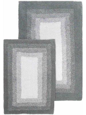 2pc Whitney Ombre Reversible Bath Rug Set - Chesapeake