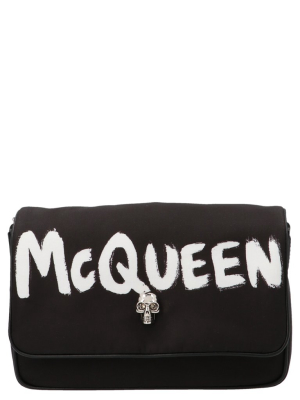 Alexander Mcqueen Graffiti Skull Small Shoulder Bag