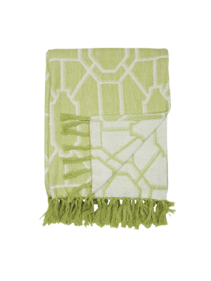 C&f Home Trellis Woven Throw Blanket