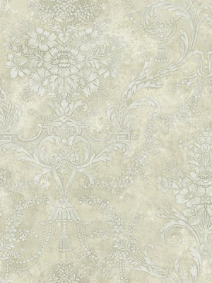 Jeffreys Floral Wallpaper In Off-white And Greens By Carl Robinson For Seabrook Wallcoverings