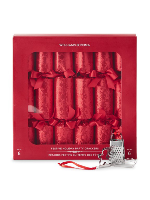 Red Luxury Crackers, Set Of 6