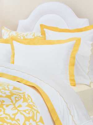 Yellow Linden Border Duvet Cover