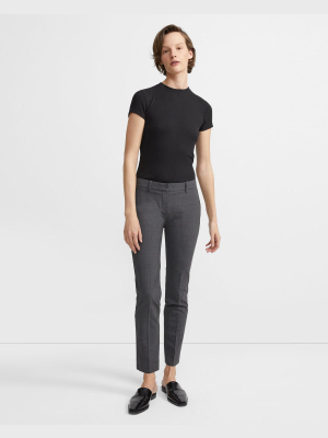 Classic Cropped Pant In Stretch Wool