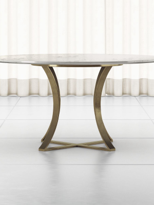 Damen 60" White Marble Top Dining Table