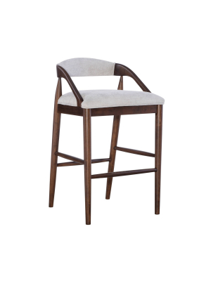 Mariah Upholstered Barstool Gray - Linon