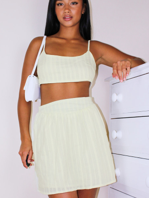 Petite Lemon Yellow Lightweight Strappy Crop Top