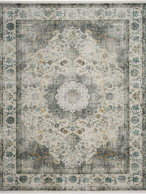 Evoke Medallion Gray/gold Area Rug