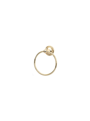 Alno A9240 Yale Series 6" Diameter Towel Ring - Unlacquered Brass