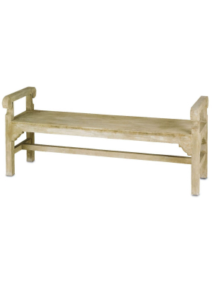 Currey & Company Chippendale Bench