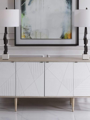 Tightrope 4 Door Modern Sideboard Cabinet