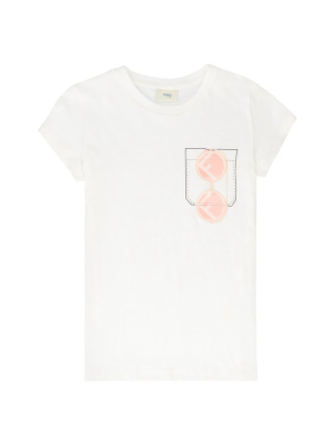 Fendi Kids Sunglasses Pocket Printed T-shirt