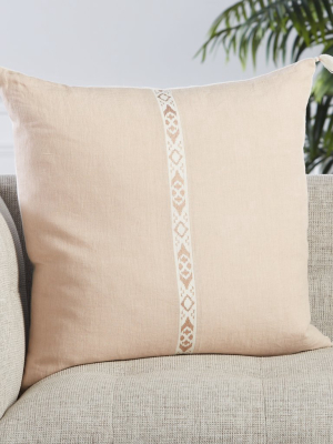 Joya Tribal Pillow In Blush & Ivory