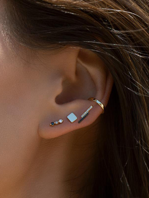14kt Rose Gold Black Diamond Ombre Earrings
