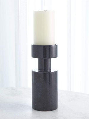 Global Views Luc Vase In Black Marble