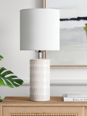 Large Assembled Ceramic Table Lamp (includes Led Light Bulb) Off-white - Project 62™