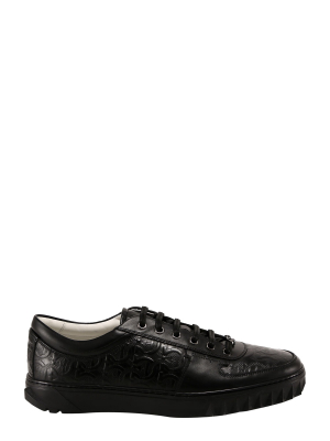 Salvatore Ferragamo Gancini Embossed Sneakers