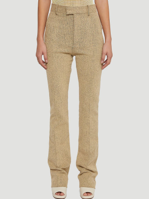 Bottega Veneta Light Bouclé Herringbone Trousers