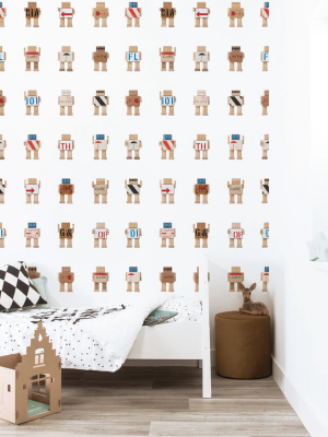 Rijkswachters Kids Wallpaper In White By Kek Amsterdam