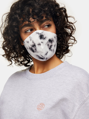 **black And White Tie Dye Fashion Face Mask