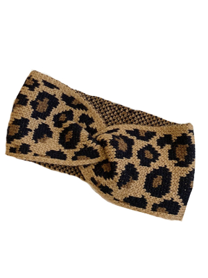 'jamie' Leopard Print Knitted Headband