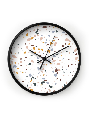 Marta Barragan Camarasa Terrazzo Simple Forms Wall Clock - Deny Designs