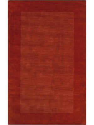 Mystique Collection Wool Area Rug In Rust Red And Terra Cotta