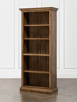 Cameo Nero Noce Open Bookcase With Full Crown