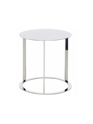 Vera Silver Metal Side Table