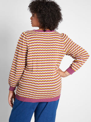 Partial To Pointelle Pullover Sweater