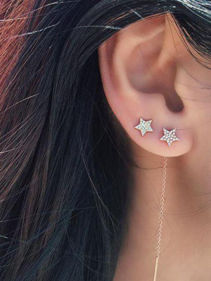 Diamond Star Stud Earring - Single