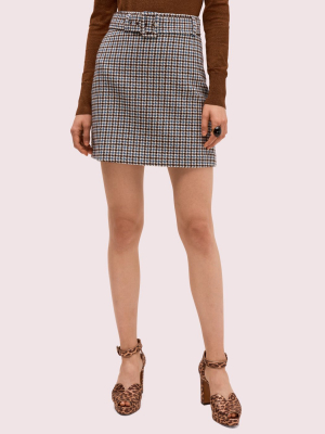 Pop Houndstooth Mini Skirt