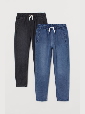 2-pack Denim Joggers