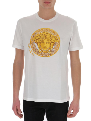 Versace Medusa Logo Embroidered T-shirt