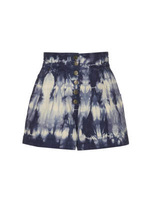 Ulla Johnson Ares Shorts Indigo Tie Dye