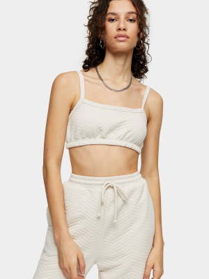 Cream Zig Zag Quilted Bralet