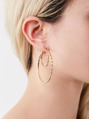 Etched Hoop Earrings