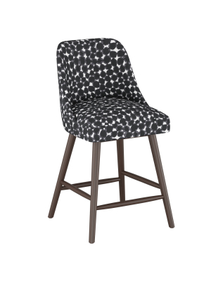 27" Geller Modern Counter Height Barstool Abstract Dot Black - Project 62™