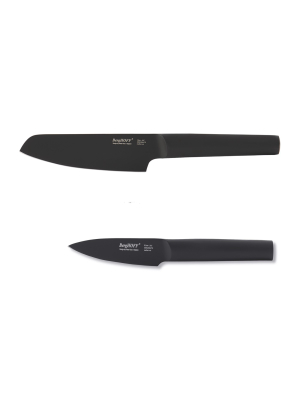 Berghoff Ron 2pc Cutlery Set Vegetable & Paring Knife, Black