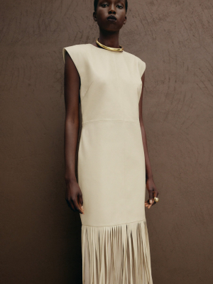 Mikania Leather Fringe Dress
