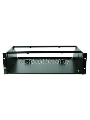 Odyssey Asc3 19-inch Mountable 3u Rack Shelf, Vertical And Horizontal Clamping Mechanisms, Steel Construction, Black