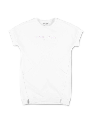 Givenchy Kids Metallic Logo Printed T-shirt Dress