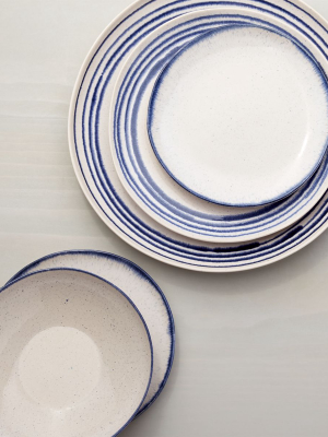 Lina Blue Stripe Dinner Plate